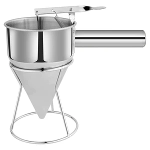 1 PCS Pancake Batter Dispenser Silver Stainless Steel For Cake Pancakes Cupcakes Baked Good