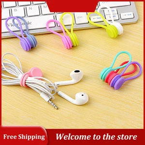 3Pcs/Pack Earphone Cord Winder Cable Holder Organizer Clips Multi Function Durable Magnet Headphones Winder Cables Drop Shipping