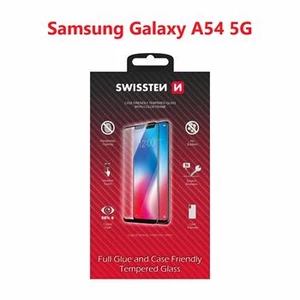 Tvrzené sklo Swissten Full Glue, Color Frame, Case Friendly pro Samsung Galaxy A54 5G, černá