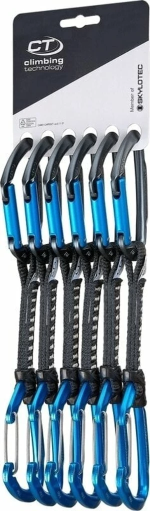 Climbing Technology Lime Set M-DY Dégainer rapidement Anthracite/Electric Blue Solid Straight/Wire Straight Gate 12.0