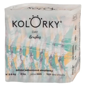 KOLORKY DAY Jednorázové EKO plenky štětce M (5-8 kg) 21 kusů KOLORKY DAY Jednorázové EKO plenky štětce M (5-8 kg) 21 kusů