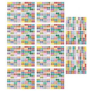 10 Pcs Essential Oil Stickers Marker Adhesive Packaging Labels Jar Colored Bottle Creative Round Canning Decals