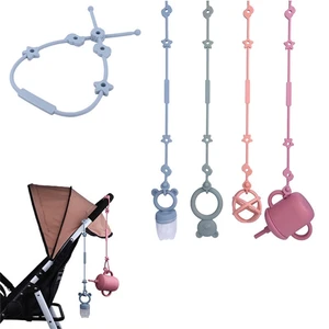 Silicone Bottle Harness Strap Pacifier Clip Toy Safety Straps Baby Teether Strap