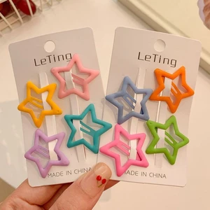 8pcs/set Cute Colorful Star Waterdrop Shape Hair Clips For Girls Children Lovely Hair Decorate Hairpins Kids Hair Accessories