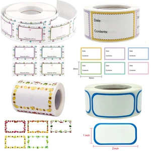 300pcs/roll Blank Date Writable Label Sticker Kitchen Refrigerator Food Storage Classification Labels for Container Bag Jar Mark