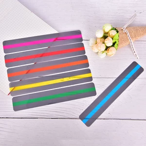 6Pcs Guided Reading Strips Highlight Colored Overlays Colorful Bookmark Reading Tracking Rulers For Dyslexics