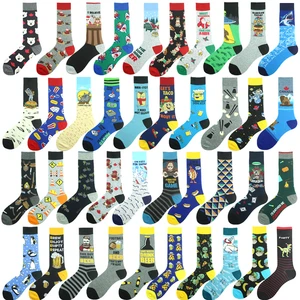 Design Happy Funny Socks Men Alien Pizza Beer Game Milu Deer Christmas Sokken Jacquard Hip Hop Crew Chaussette Unisex Skateboard
