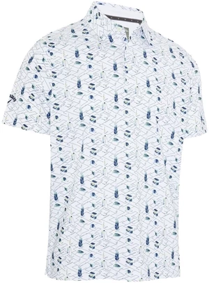 Callaway All Over Golf Mens Essentials Print Polo Bright White S