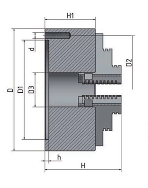 OPTIMUM 4-čelisťové sklíčidlo s centrickým upínáním o 100 mm