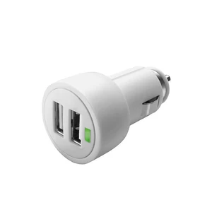 Adaptér do auta CellularLine 2 x USB, 15W/3A (MICROCBRUSBDUAIPAD) biely nabíjací adaptér do auta • 2× USB • výstup: 15 W/3A • podpora rýchleho nabíjan