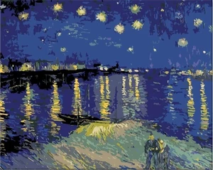 Zuty Malowanie po numerach Gwiaździsta noc nad Rodanem (Van Gogh)