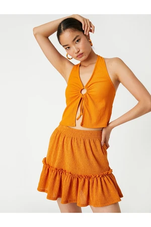 Koton Frilled Mini Skirt with Elastic Waist