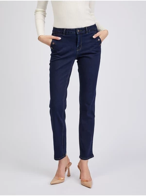 Granatowe jeansy damskie o prostym kroju ORSAY - Kobieta