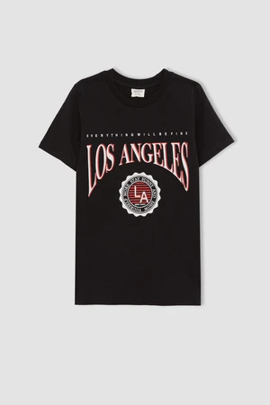 DEFACTO Boy Regular Fit Short Sleeve Los Angeles Print T-Shirt