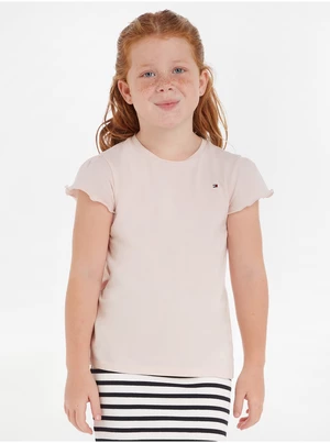Světle růžové holčičí tričko Tommy Hilfiger - Holky