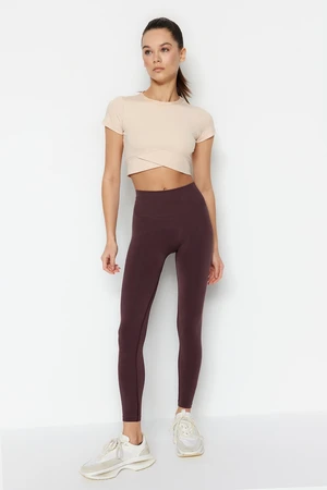 Jerf Vella - Maroon High Waist Consolidating Leggings