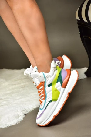 Fox Shoes R973116004 White/Lilac Thick-soled Sneakers Sneakers