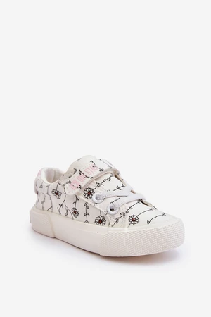 Children's textile sneakers BIG STAR white