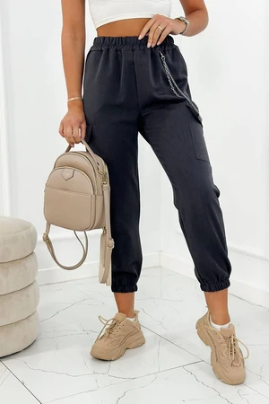Graphite Chain Trousers