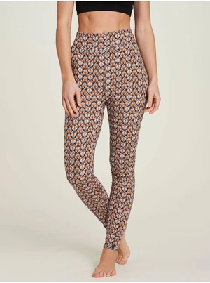 Brown Patterned Women's Leggings Tranquillo - Women