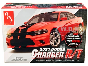 Skill 2 Model Kit 2021 Dodge Charger R/T 1/25 Scale Model by AMT