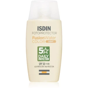 ISDIN Fusion Water opalovací fluid na obličej SPF 50 odstín light 50 ml