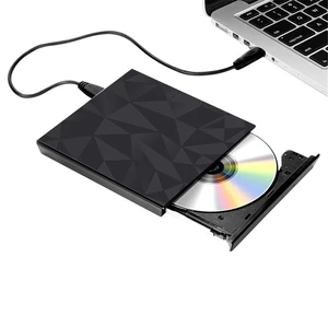 Mechzone Portable USB3.0 Type-C Optical Drives Black Tray Type External DVD-RW Max.24X High-speed Data Transmission for