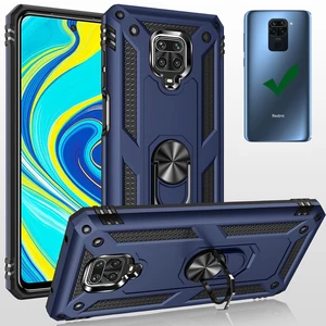 Bakeey for Xiaomi Redmi Note 9 Case Armor Magnetic Adsorption Shockproof with Finger Ring Holder Stand PC + TPU Protecti