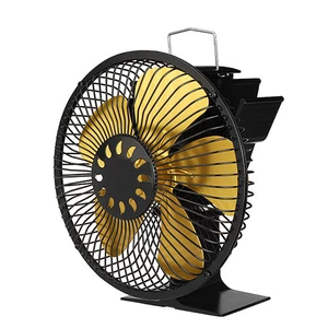 DY605 5 Leaves 5 Colors Large Air Volume Heater Stove Fireplace Fan Hot Wind with Cover