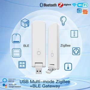 Moes Tuya Smart USB Multi-mode Gateway Bluetooth+ZigBee Wireless Hub Control Smart Home Control Compatible with Alexa Go