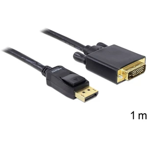 Delock DisplayPort / DVI káblový adaptér #####DisplayPort Stecker, #####DVI-D 24+1pol. Stecker 1.00 m čierna 82590  ####