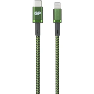 GP Batteries #####USB-Ladekabel  #####USB-C™ Stecker, #####Apple Lightning Stecker  1 m zelená
