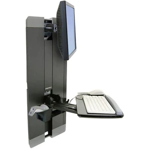 Ergotron StyleView Vertical Lift 1-násobný držiak na stenu pre monitor 25,4 cm (10") - 61,0 cm (24") odkladacie miesto n