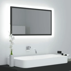 LED Bathroom Mirror Gray 31.5"x3.3"x14.6" Chipboard