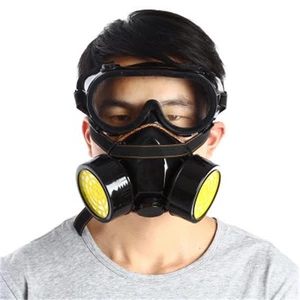 Double Filter Gas Protection Mask Filter Chemical Respirator Mask for Fire Self-help Protection