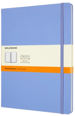 Moleskine: Zápisník tvrdý linkovaný sv. modrý XL