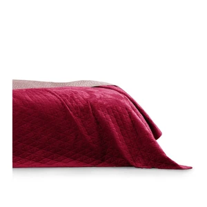 Červený pléd cez posteľ AmeliaHome Laila Ruby Red, 220 x 240 cm