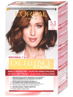 Permanentná farba Loréal Excellence 5.3 svetlo hnedá zlatá - L’Oréal Paris + darček zadarmo