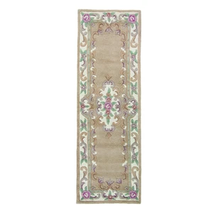 Béžový vlnený behúň Flair Rugs Aubusson, 67 x 210 cm