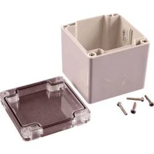 Univerzální pouzdro Hammond Electronics 1554EE2GYCL 1554EE2GYCL, 90 x 90 x 90 , polykarbonát, šedá, čirá, 1 ks