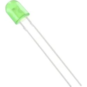 LED s vývody HuiYuan 5234G3D-JHC-A, typ čočky oválný, 5 mm, 110 °, 50 °, 20 mA, zelená