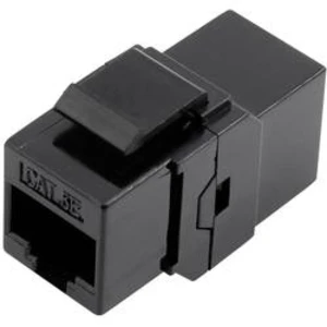 Adaptér, rovný TRU COMPONENTS 1425900, RJ45 Cat5e 93013c1176, černá, 1 ks