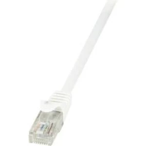 Síťový kabel RJ45 LogiLink CP2021U, CAT 6, U/UTP, 0.50 m, bílá