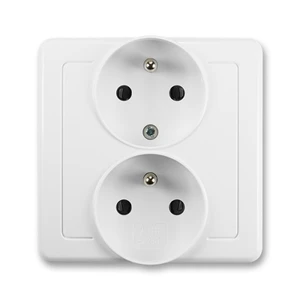 ABB Swing dvojzásuvka jasně bílá 5512G-C02249 B1 polozapuštěná
