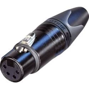 XLR kabelová zásuvka Neutrik NC4FXX-B, rovná, 4pól., 3,5 - 8 mm, černá