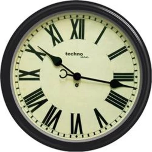 Analogové nástěnné hodiny Techno Line Retro WT 7050, Ø 50 x 13 cm, hnědá