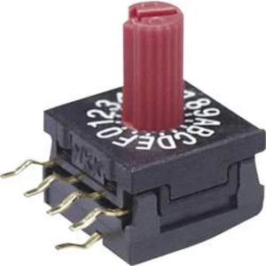 Otočný přepínač NKK Switches FR01KR16P-S, 16 poloh, 50 V/DC, 0,1 A
