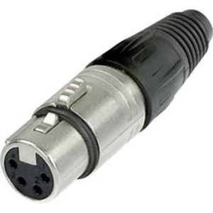 XLR kabelová zásuvka Neutrik NC4FX, rovná, 4pól., 3,5 - 8 mm, stříbrná