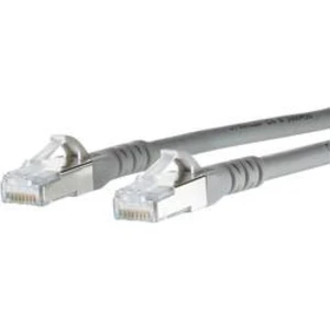 Síťový kabel RJ45 Metz Connect 1308455033-E, CAT 6A, S/FTP, 5.00 m, šedá