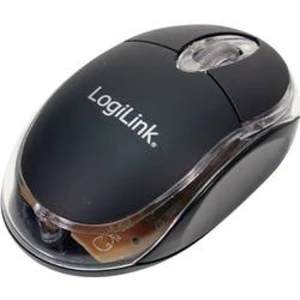 Optická Wi-Fi myš LogiLink Mini Mouse ID0010, s podsvícením, černá